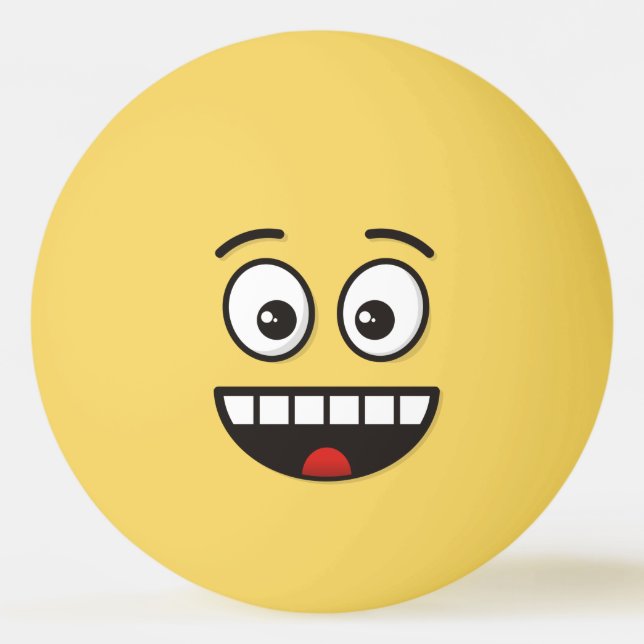 Smiling Face with Open Mouth Ping-Pong Ball (Front)