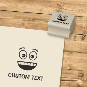 Smiling Face with Open Mouth Rubber Stamp