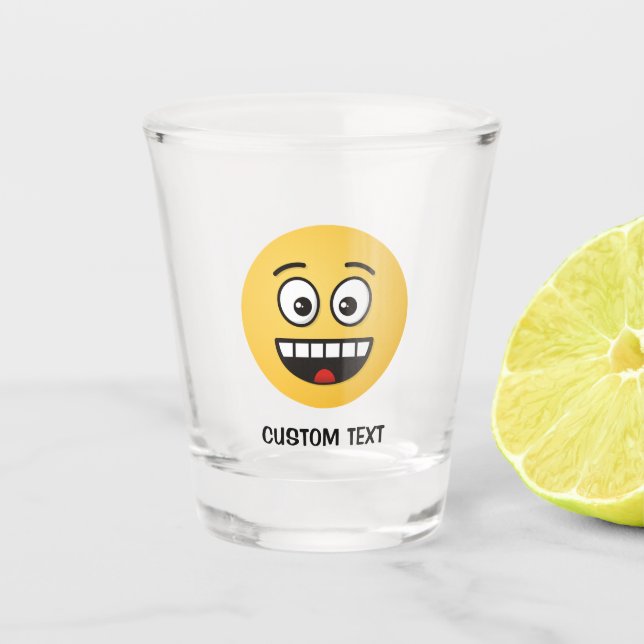 Smiling Face with Open Mouth Shot Glass (Front)