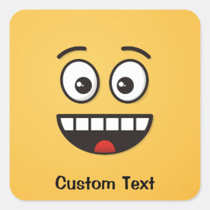 Smiling Face with Open Mouth Square Sticker