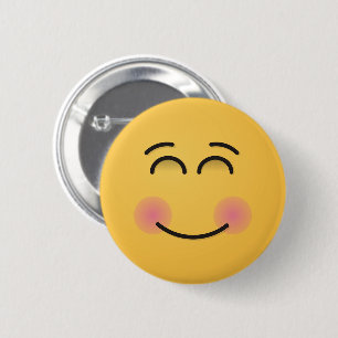 Smiling Face with Smiling Eyes 2 Inch Round Button