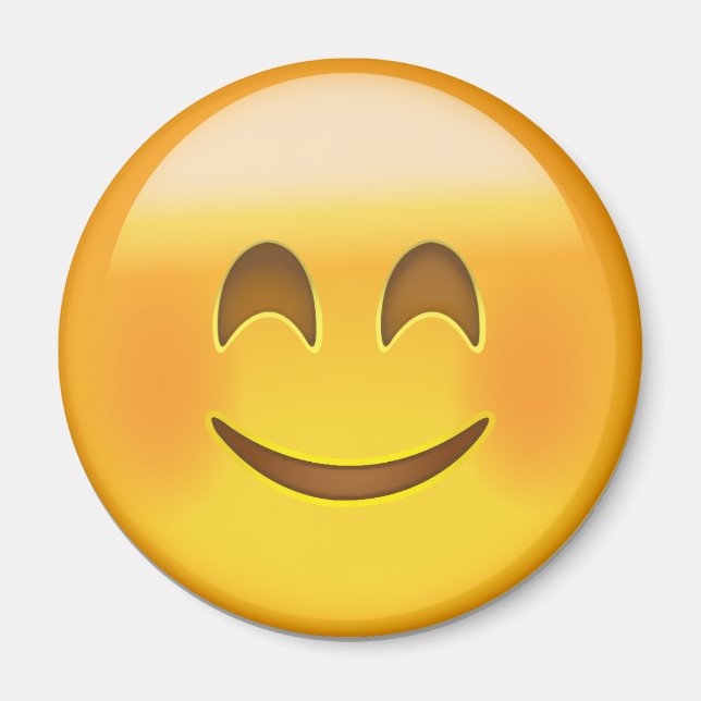 Smiling Face With Smiling Eyes Emoji Magnet (Front)
