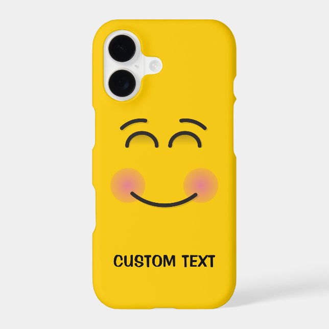 Smiling Face with Smiling Eyes iPhone Case (Back)