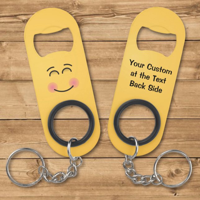 Smiling Face with Smiling Eyes Keychain Bottle Opener (Creator Uploaded)