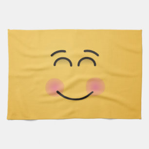 Smiling Face with Smiling Eyes Kitchen Towel