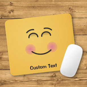 Smiling Face with Smiling Eyes Mouse Pad