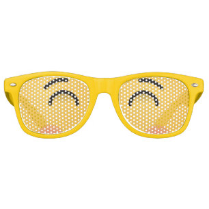 Smiling Face with Smiling Eyes Retro Sunglasses