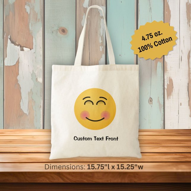 Smiling Face with Smiling Eyes Tote Bag (Creator Uploaded)