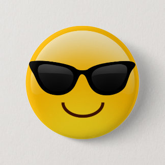 Smiling Face With Sunglasses Cool Emoji 2 Inch Round Button