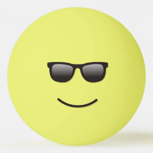 Smiling Face with Sunglasses Ping Pong Ball