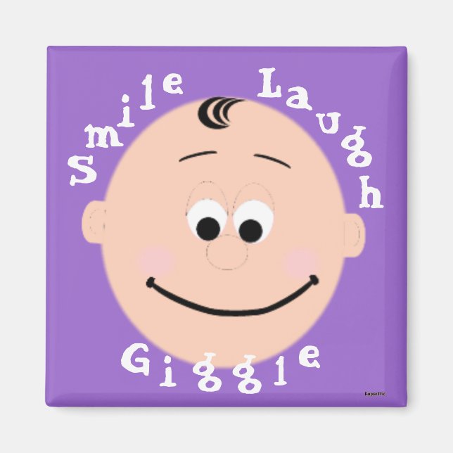 Smiling Faces Baby Face Magnet (Front)