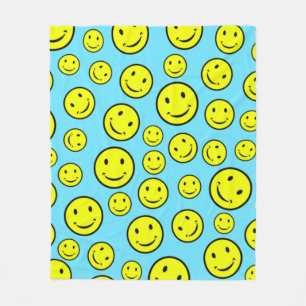 Smiling Faces Fleece Blanket