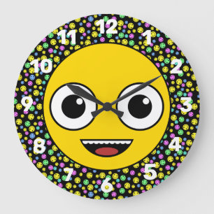 Smiling Faces Large Clock
