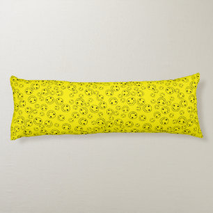 Smiling Faces Yellow Body Pillow
