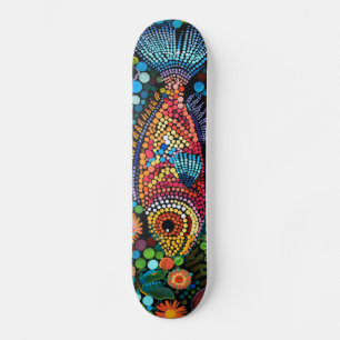 Smiling Fish - Aboriginal Style - Skateboard Deck