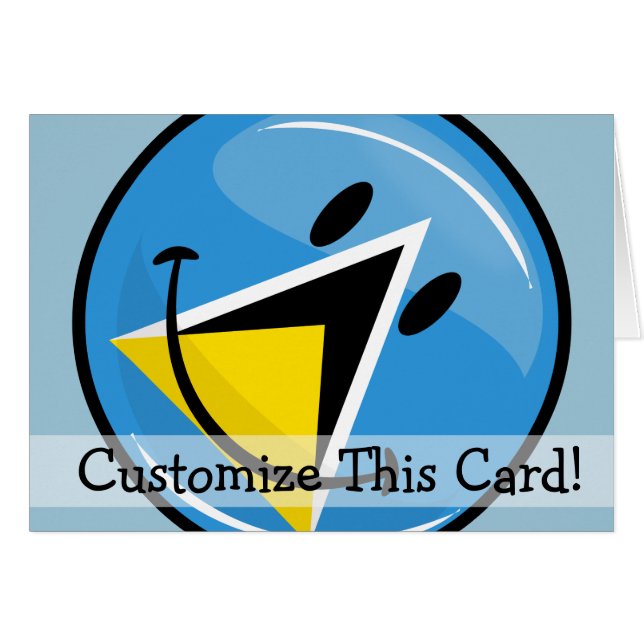 Smiling Flag of Saint Lucia (Front Horizontal)