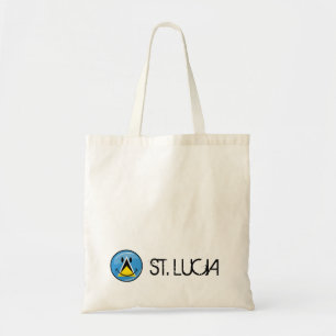 Smiling Flag of Saint Lucia Tote Bag