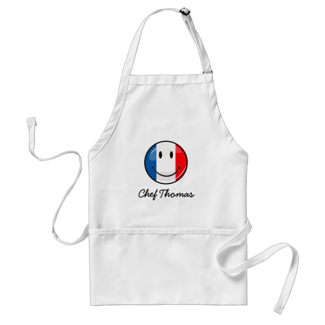 Smiling French Flag Standard Apron (Front)