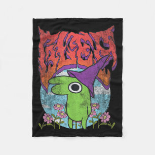Smiling Friends Glep Vintage Heavy Metal Flowers C Fleece Blanket