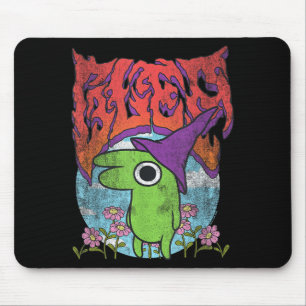 Smiling Friends Glep Vintage Heavy Metal Flowers C Mouse Pad