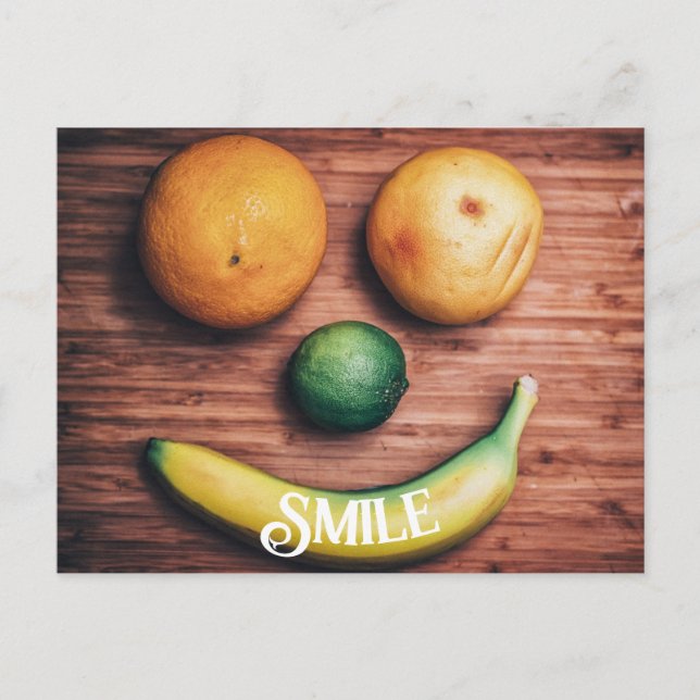 Smiling Fruit Funny Food Smile Postcard (Front)