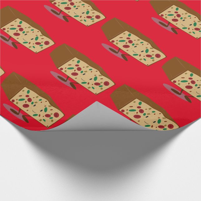 Smiling Fruitcake Wrapping Paper (Corner)