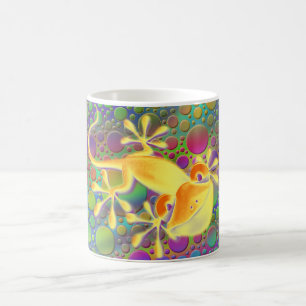 Smiling Gecko - coloured dots Coffee Mug