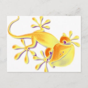 Smiling Gecko make your own background Postcard