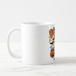Smiling Ghost with Candy & Boo Brew Coffee Mug
