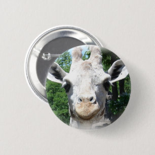 Smiling Giraffe 2 Inch Round Button