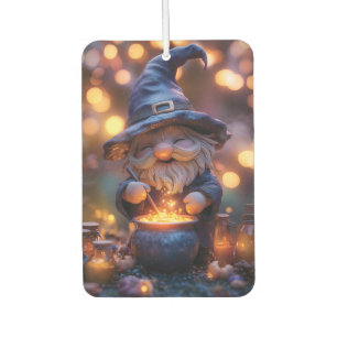 Smiling Gnome Stirring Magic Pot Air Freshener