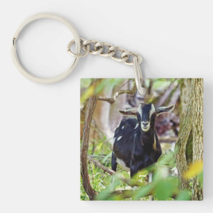 Smiling Goat Keychain