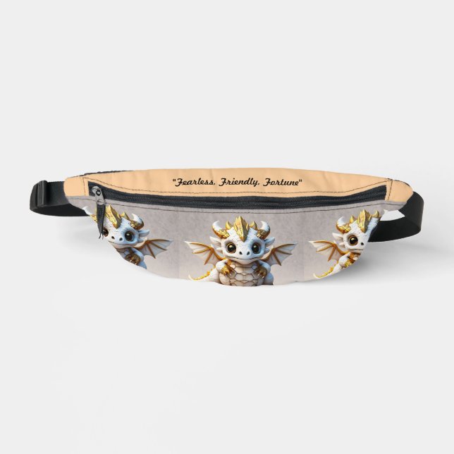 "Smiling Golden Dragon" Fanny Pack (Front)