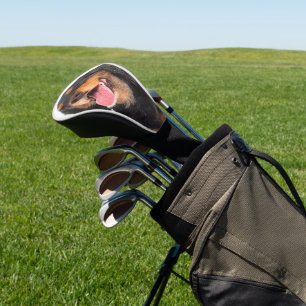 Smiling Gordon Setter Dog Golf Head Cover