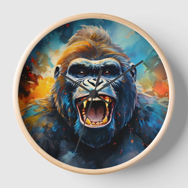 Smiling Gorilla  Clock (Front)