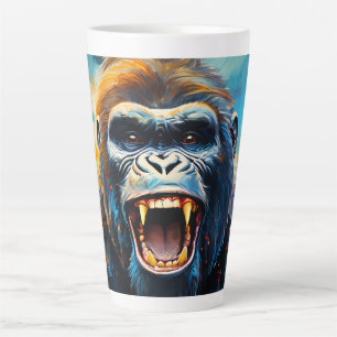 Smiling Gorilla  Latte Mug