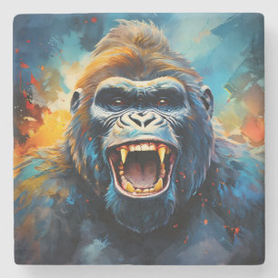Smiling Gorilla Stone Coaster