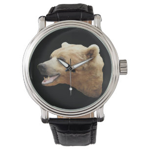 Smiling grizzly bear watch