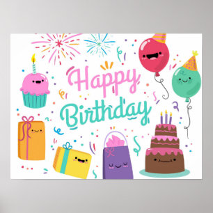 Smiling Happy Birthday Poster