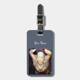 smiling happy  buddha tag