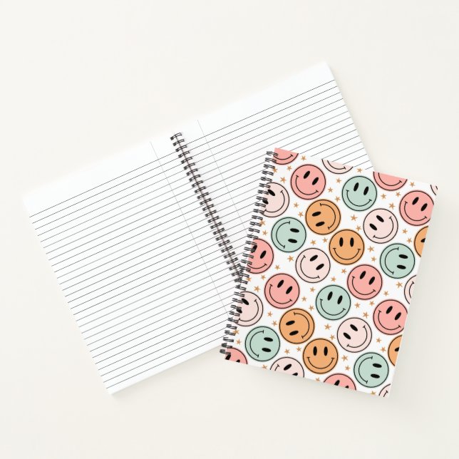 Smiling Happy Face Spiral Notebook (Inside)
