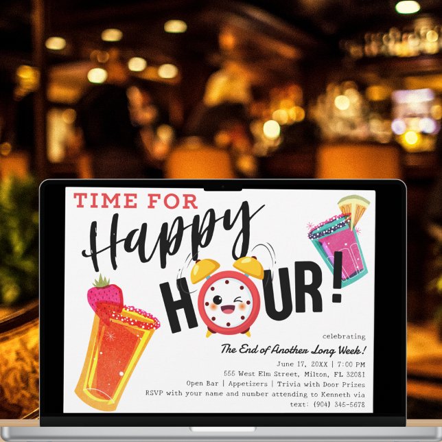 Smiling Happy Hour Invite (Creator Uploaded)