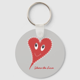 Smiling Heart Valentine’s Keychain