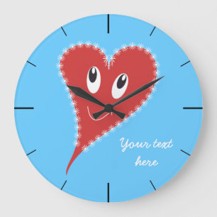 Smiling Heart Valentine’s Large Clock