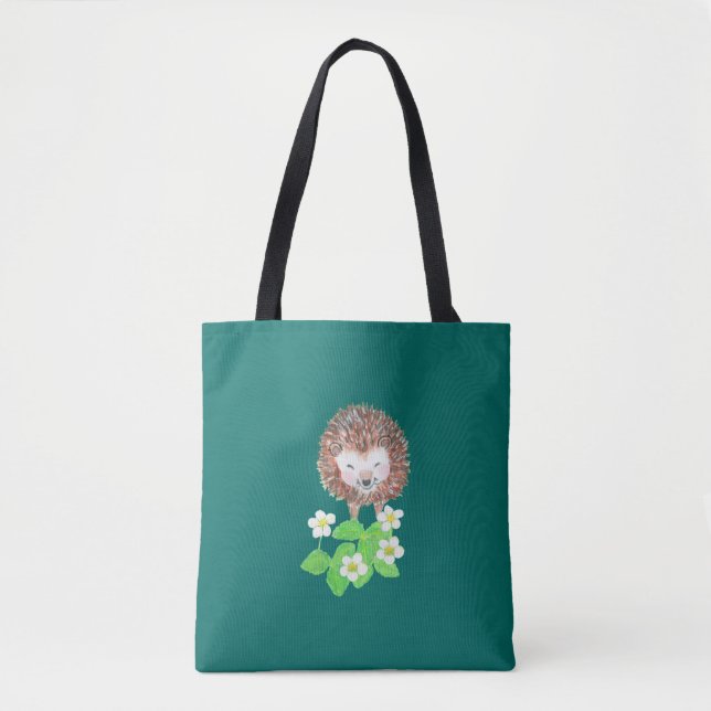 Smiling Hedgehog Tote Bag (Front)