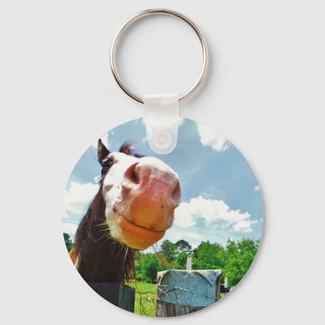 Smiling Horse Keychain (Front)
