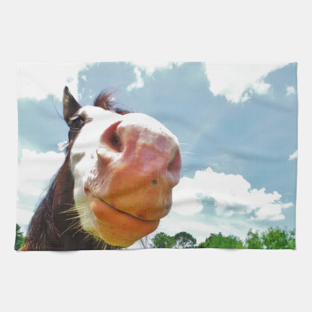 Smiling Horse Kitchen Towel (Horizontal)