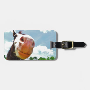 Smiling Horse Luggage Tag