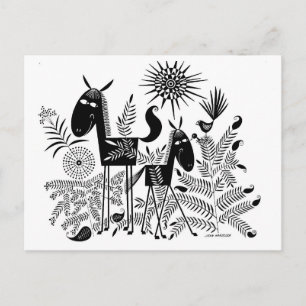 Smiling Horses Postcard