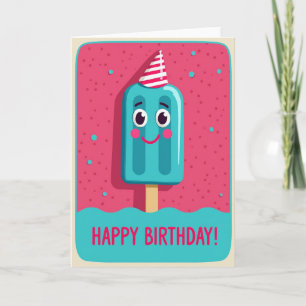 Smiling Ice Pop Birthday Card
